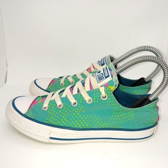 Converse Chuck Taylor All Star Low Ox Fashion Sneakers Juniors Size 2 Green - Picture 2 of 8